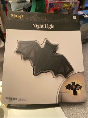 Spirit Black Bat Night Light Wall Plug-In